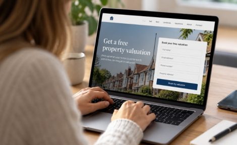 first-party data estate agency website screen