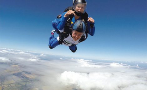 Debbie Fortune sky-diving image