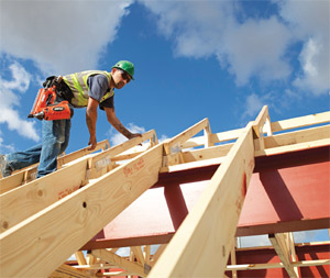 Builder on new build site image