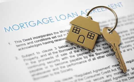 Mortgage document and key image