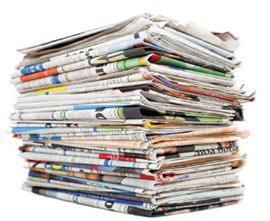 Stack of newspapers image